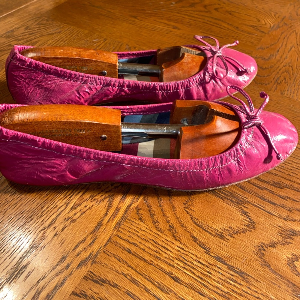 COACH PATENT LEATHER FUCHSIA BALLET FLATS SZ 8
